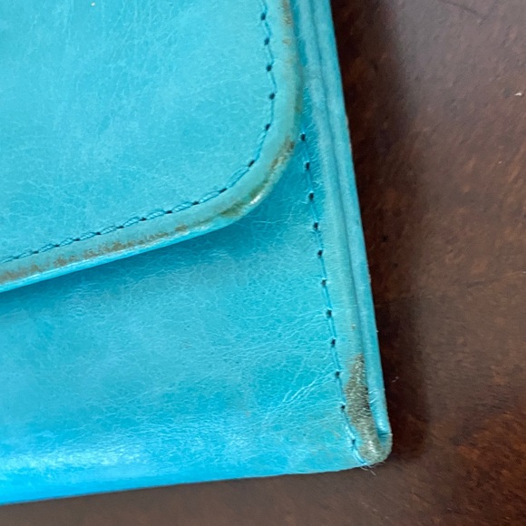 HOBO Turquoise Wallet with Black and White Pattern - Picture 5 of 5